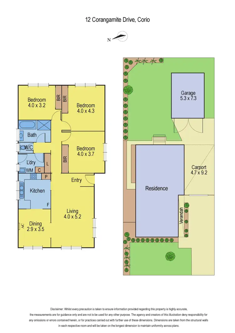 Floorplan of Homely house listing, 12 Corangamite Drive, Corio VIC 3214