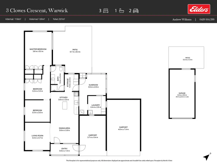 Floorplan of Homely house listing, 3 Clowes Crescent, Warwick QLD 4370