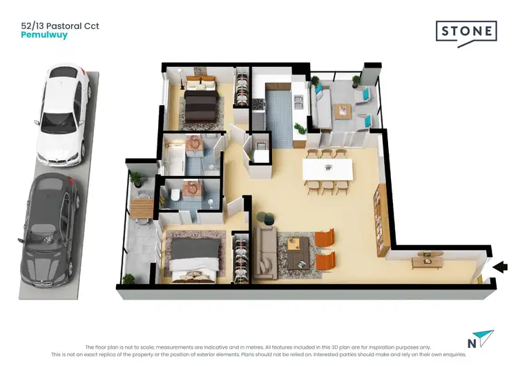 Floorplan of Homely apartment listing, 52/13-19 Pastoral Circuit, Pemulwuy NSW 2145