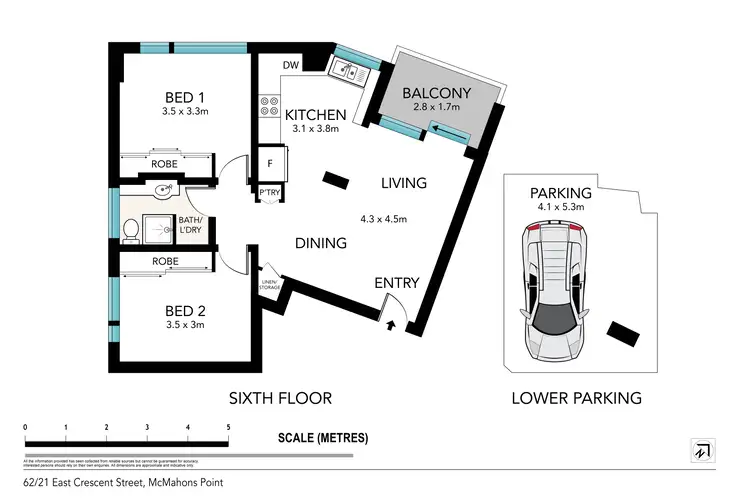 Floorplan of Homely apartment listing, 62/21 East Crescent Street, Mcmahons Point NSW 2060