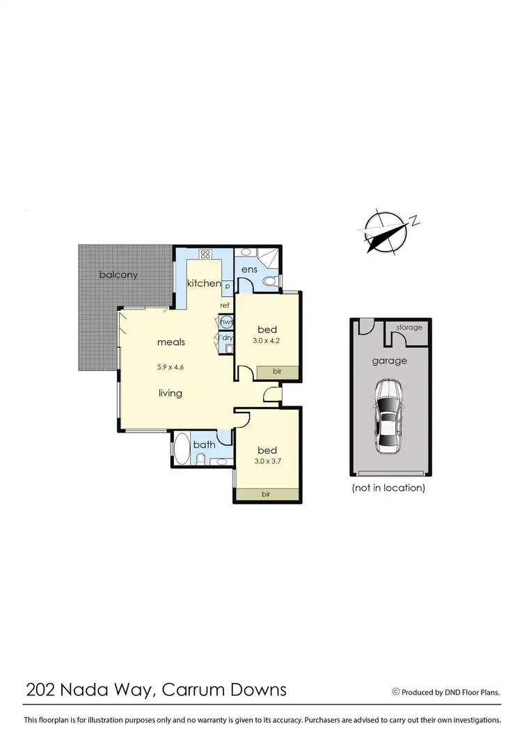 Floorplan of Homely apartment listing, 202 Nada Way, Carrum Downs VIC 3201