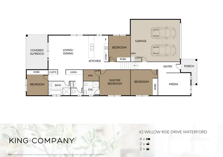 Floorplan of Homely house listing, 42 Willow Rise Drive, Waterford QLD 4133