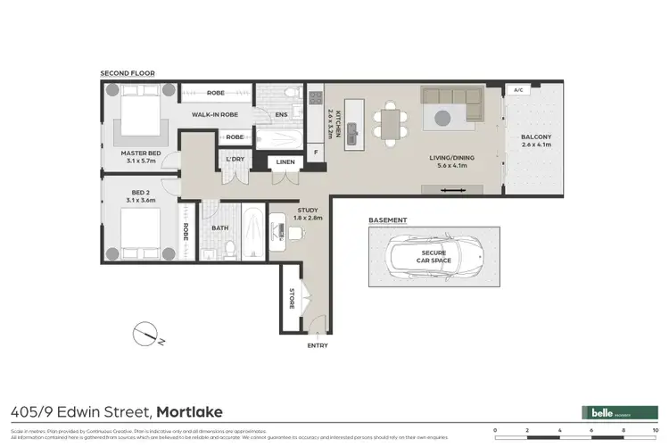 Floorplan of Homely apartment listing, 405/9 Edwin Street, Mortlake NSW 2137