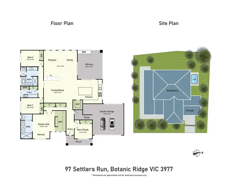 Floorplan of Homely house listing, 97 Settlers Run, Botanic Ridge VIC 3977