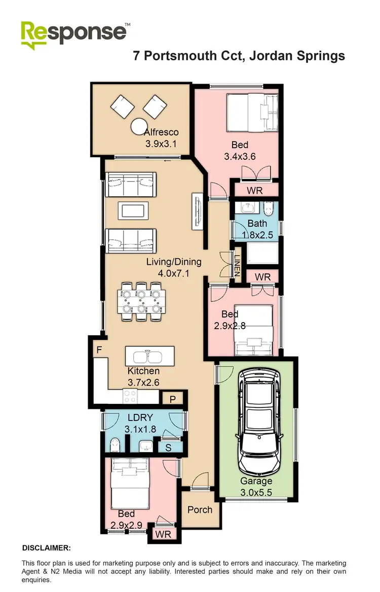 Floorplan of Homely house listing, 7 Portsmouth Circuit, Jordan Springs NSW 2747