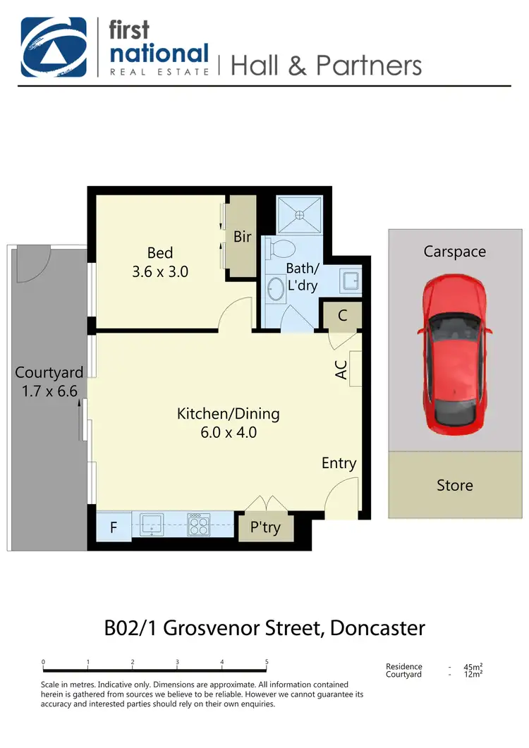 Floorplan of Homely unit listing, B02/1 Grosvenor Street, Doncaster VIC 3108
