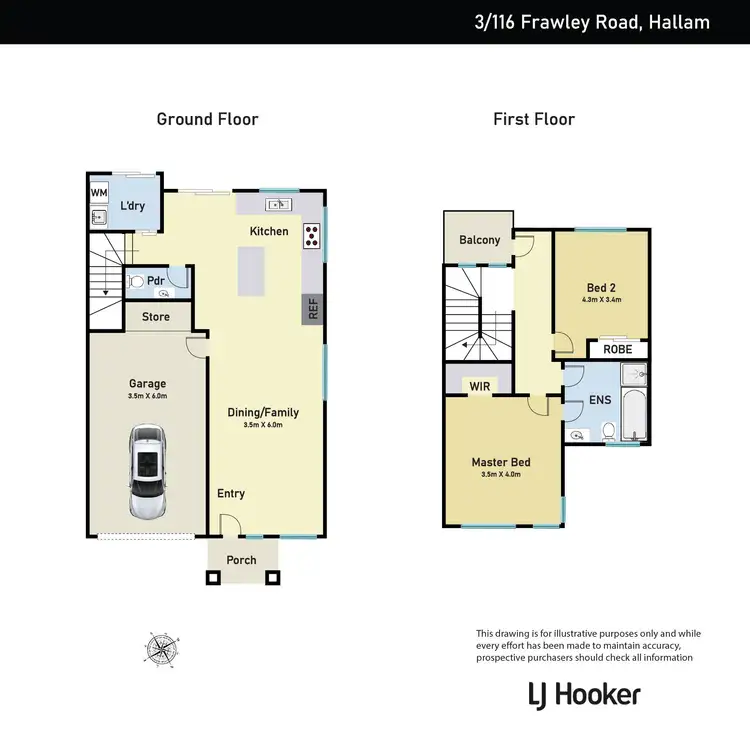 Floorplan of Homely unit listing, 3/116 Frawley Road, Hallam VIC 3803