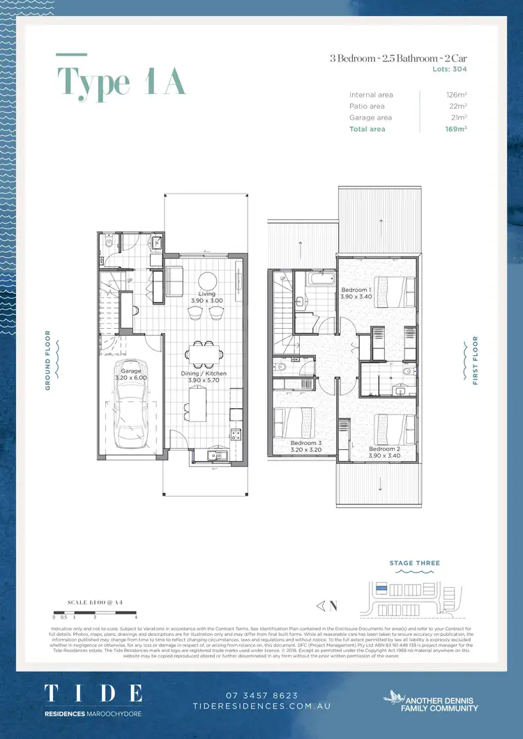 Floorplan of Homely townhouse listing, 115 Paradise Circuit, Maroochydore QLD 4558