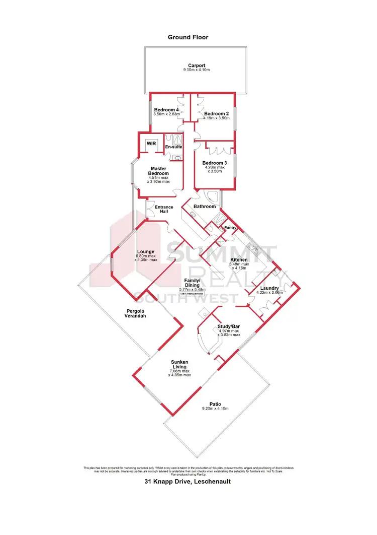 Floorplan of Homely house listing, 31 Knapp Drive, Leschenault WA 6233
