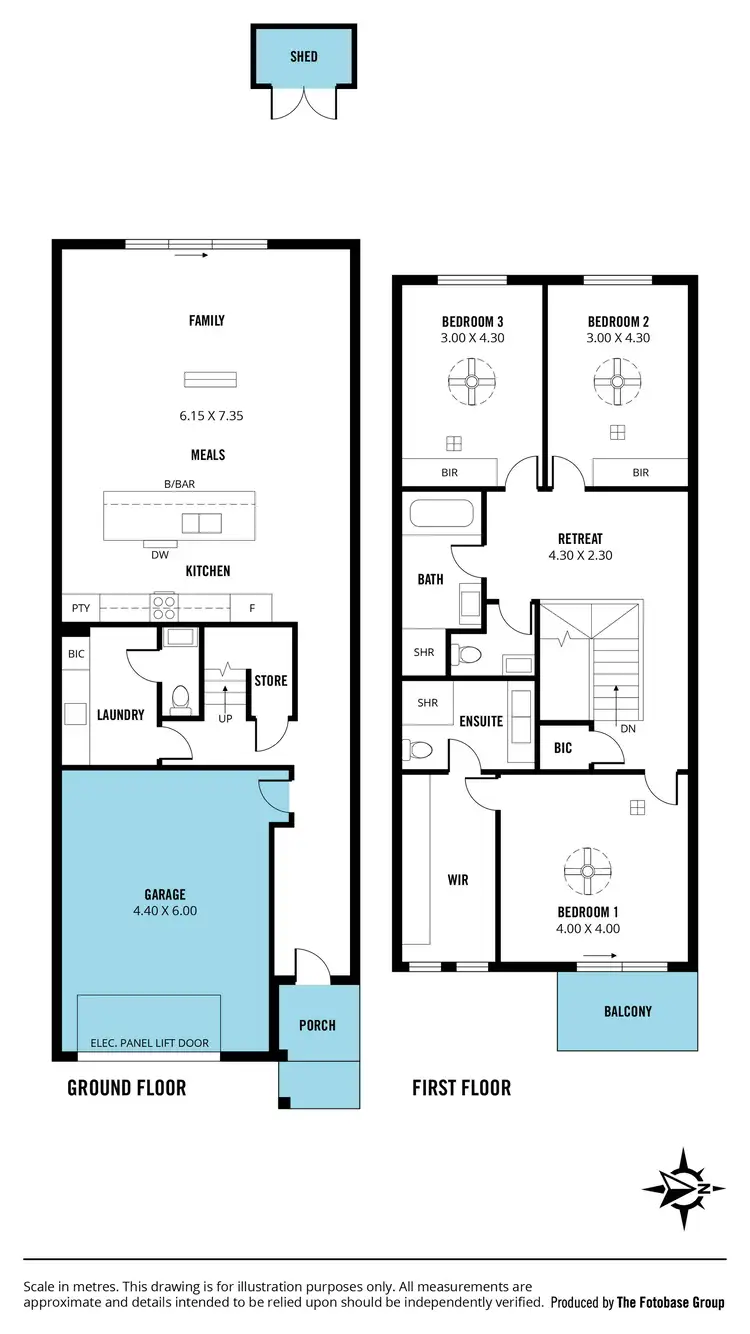 Floorplan of Homely townhouse listing, 1C Rosedale Avenue, Morphettville SA 5043