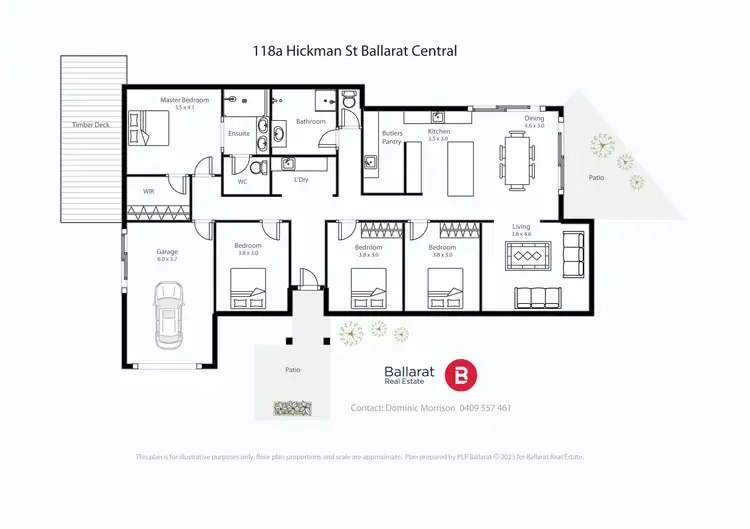 Floorplan of Homely house listing, 118A Hickman Street, Ballarat Central VIC 3350