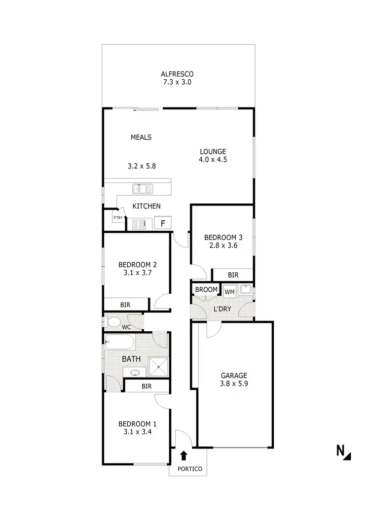 Floorplan of Homely house listing, 30 Barrell Street, California Gully VIC 3556