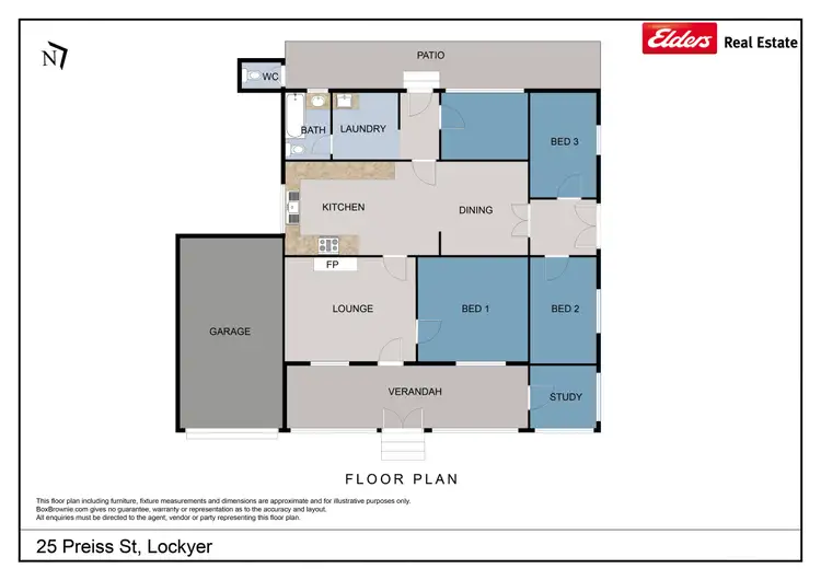Floorplan of Homely house listing, 25 Preiss Street, Lockyer WA 6330