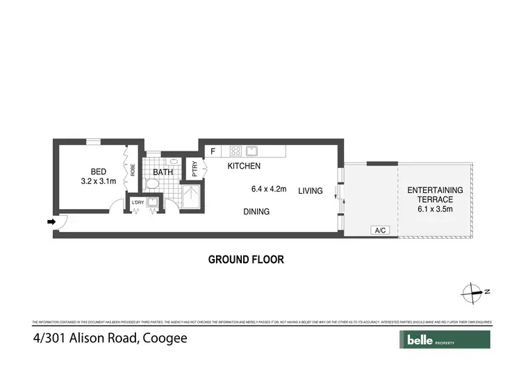 Floorplan of Homely apartment listing, 4/301 Alison Road, Coogee NSW 2034