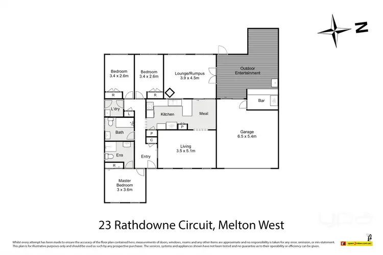 Floorplan of Homely house listing, 23 Rathdowne Circuit, Melton West VIC 3337