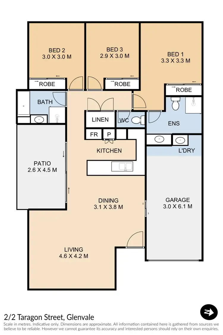 Floorplan of Homely unit listing, 2/2 Taragon Street, Glenvale QLD 4350