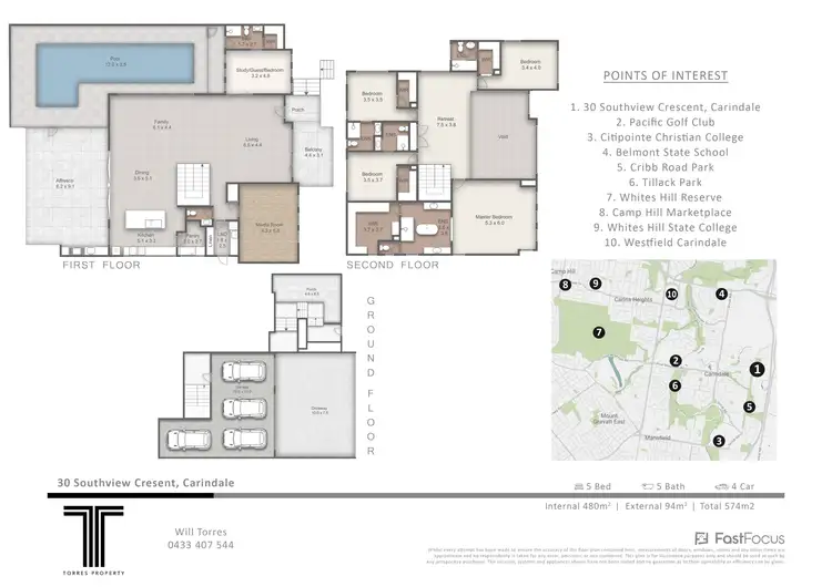 Floorplan of Homely house listing, 30 Southview Crescent, Carindale QLD 4152