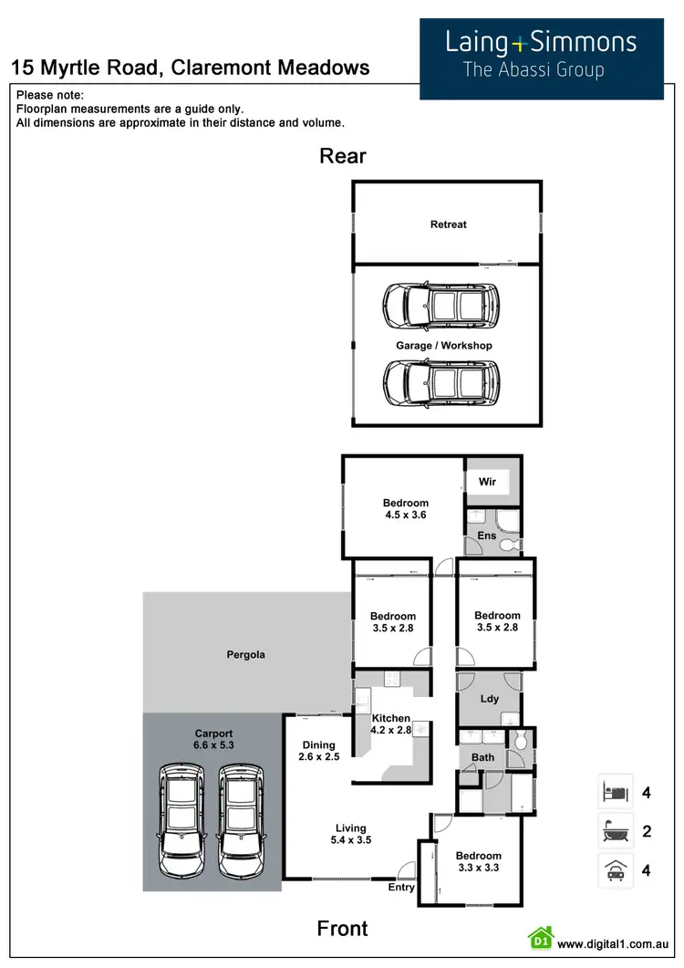 Floorplan of Homely house listing, 15 Myrtle Road, Claremont Meadows NSW 2747