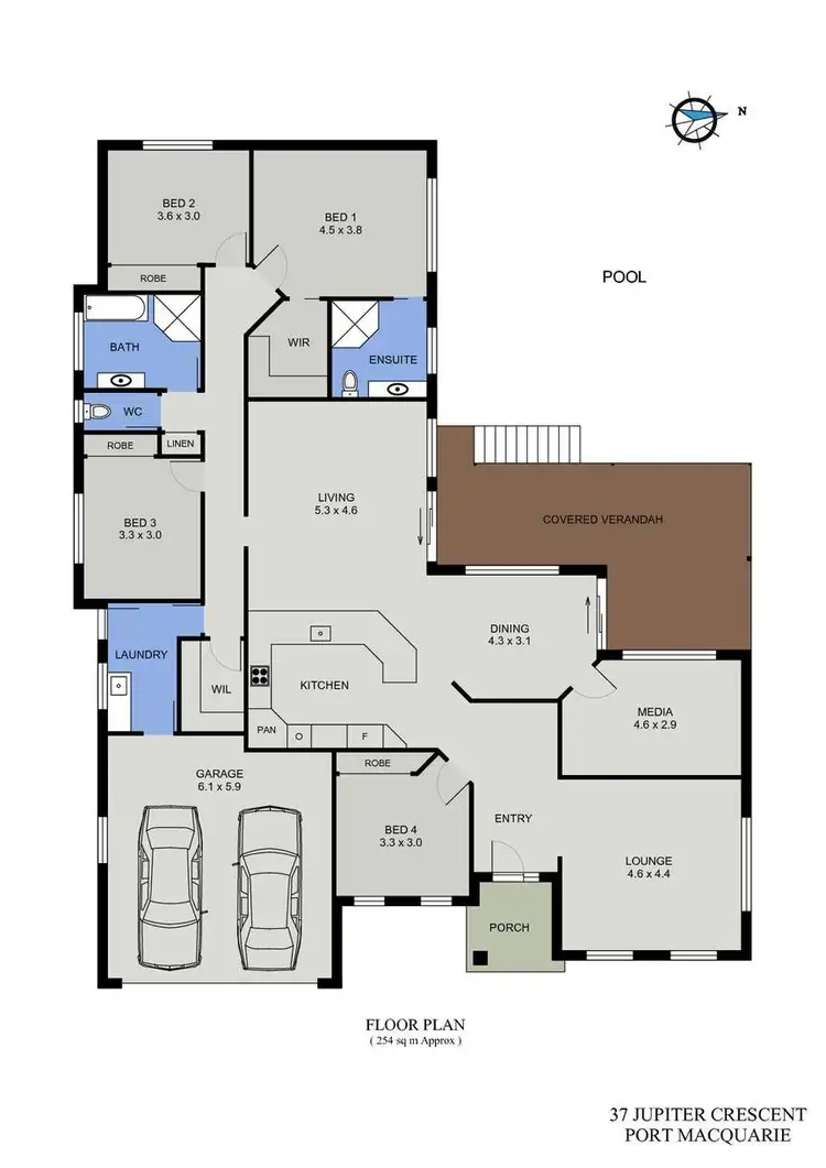 Floorplan of Homely house listing, 37 Jupiter Crescent, Port Macquarie NSW 2444