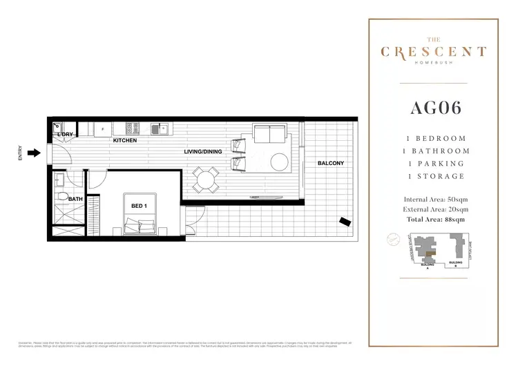 Floorplan of Homely apartment listing, AG06/40 Loftus Crescent, Homebush NSW 2140