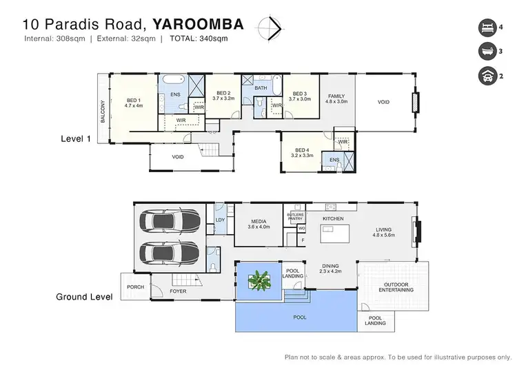 Floorplan of Homely house listing, 10 Paradis Road, Yaroomba QLD 4573