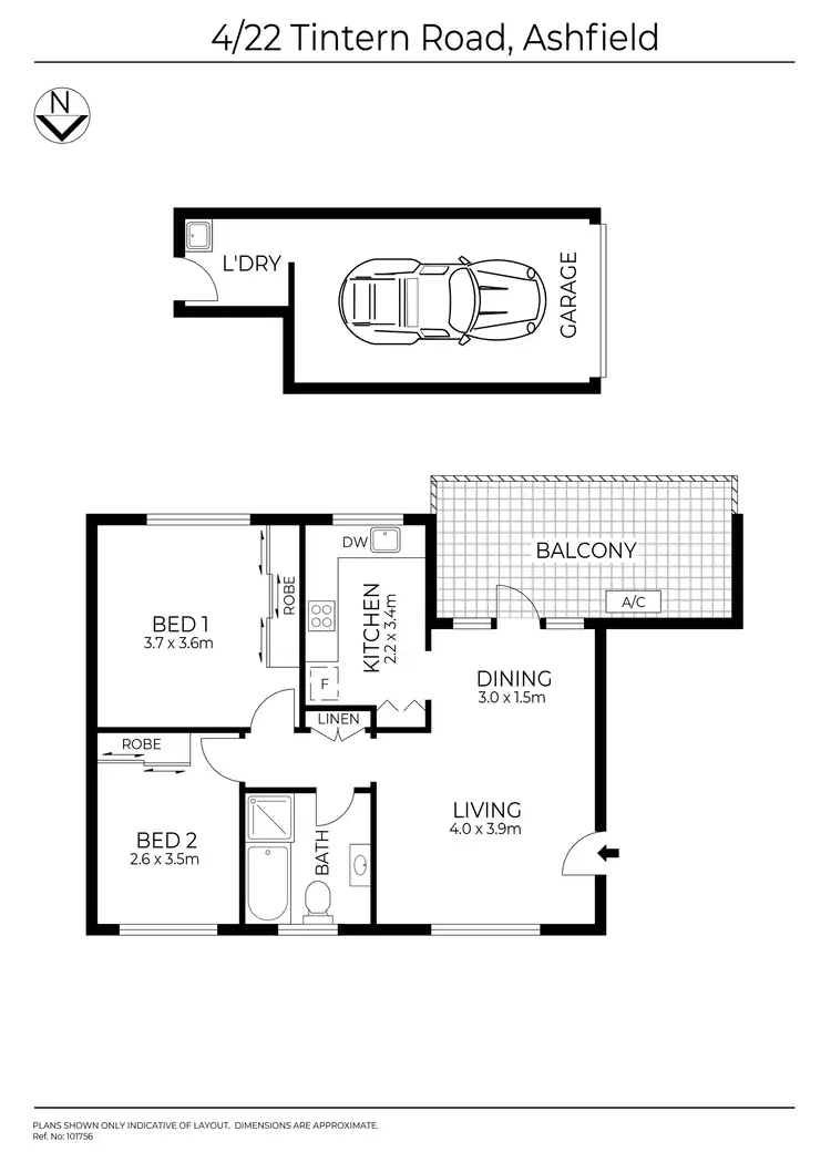 Floorplan of Homely apartment listing, 4/22 Tintern Road, Ashfield NSW 2131