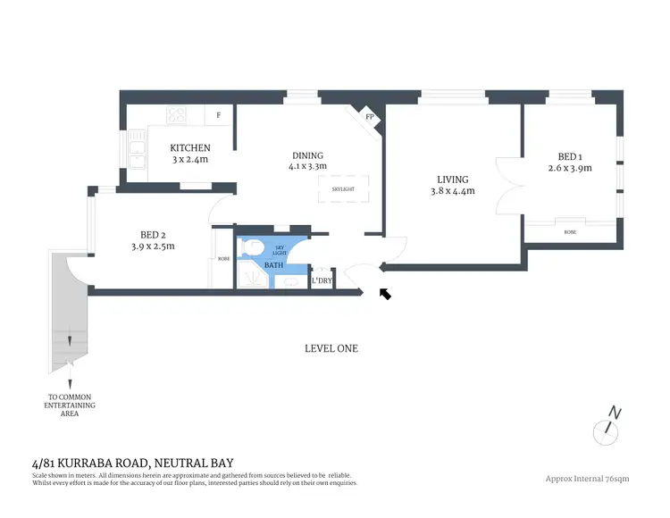 Floorplan of Homely apartment listing, 4/81 Kurraba Road, Neutral Bay NSW 2089