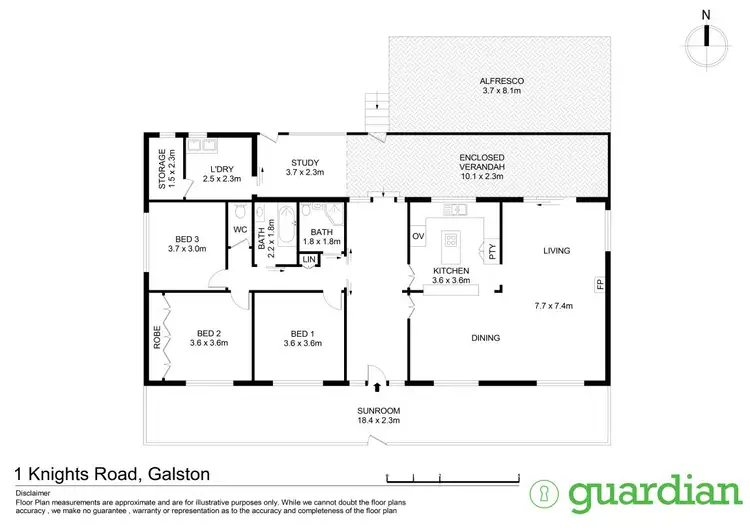 Floorplan of Homely house listing, 1 Knights Road, Galston NSW 2159