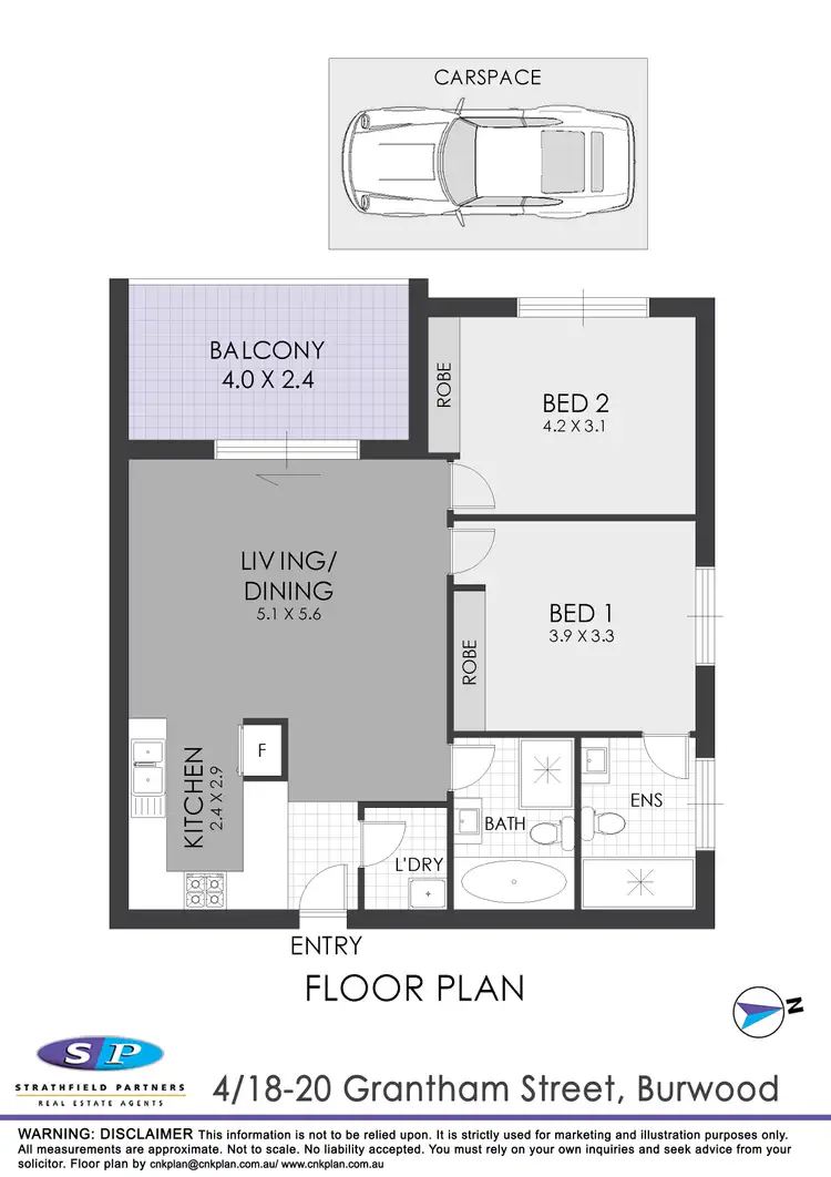 Floorplan of Homely apartment listing, Unit 4/18-20 Grantham Street, Burwood NSW 2134