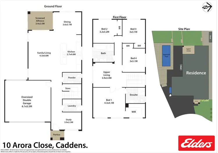 Floorplan of Homely house listing, 10 Arora Close, Caddens NSW 2747