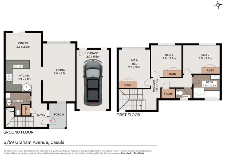 Floorplan of Homely townhouse listing, 2/59-61 Graham Avenue, Casula NSW 2170