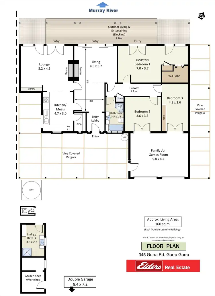 Floorplan of Homely house listing, 345 Gurra Road, Berri SA 5343