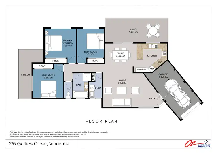 Floorplan of Homely villa listing, 2/5 Garlies Close, Vincentia NSW 2540