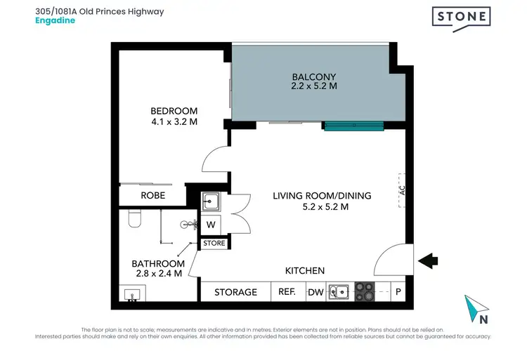 Floorplan of Homely unit listing, 305/1081A Old Princes Highway, Engadine NSW 2233