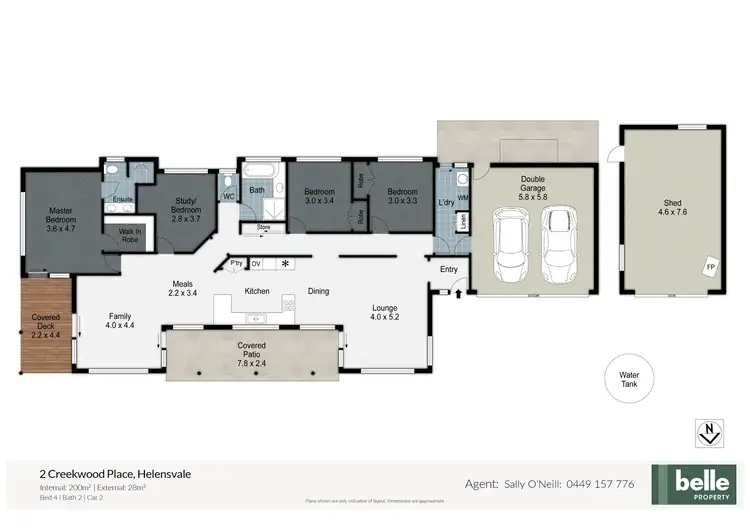 Floorplan of Homely house listing, 2 Creekwood Place, Helensvale QLD 4212