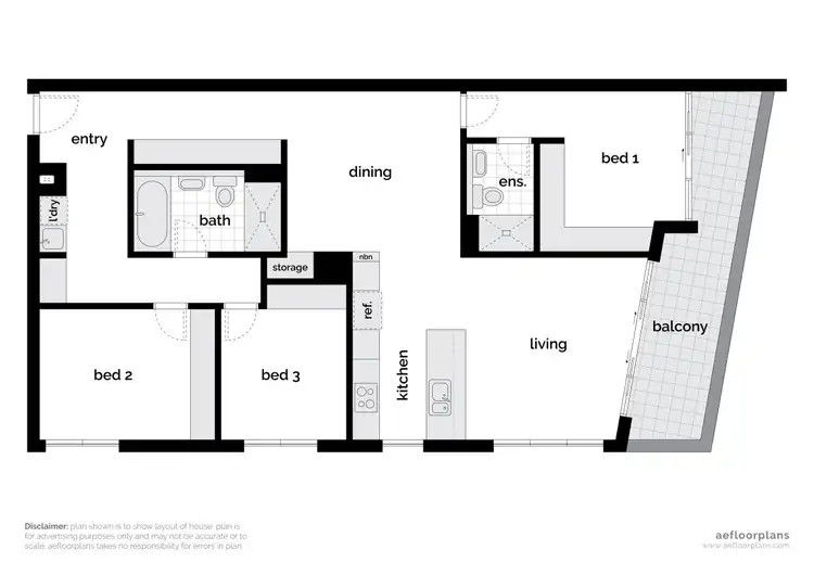 Floorplan of Homely apartment listing, 320/1 Kalma Way, Campbell ACT 2612