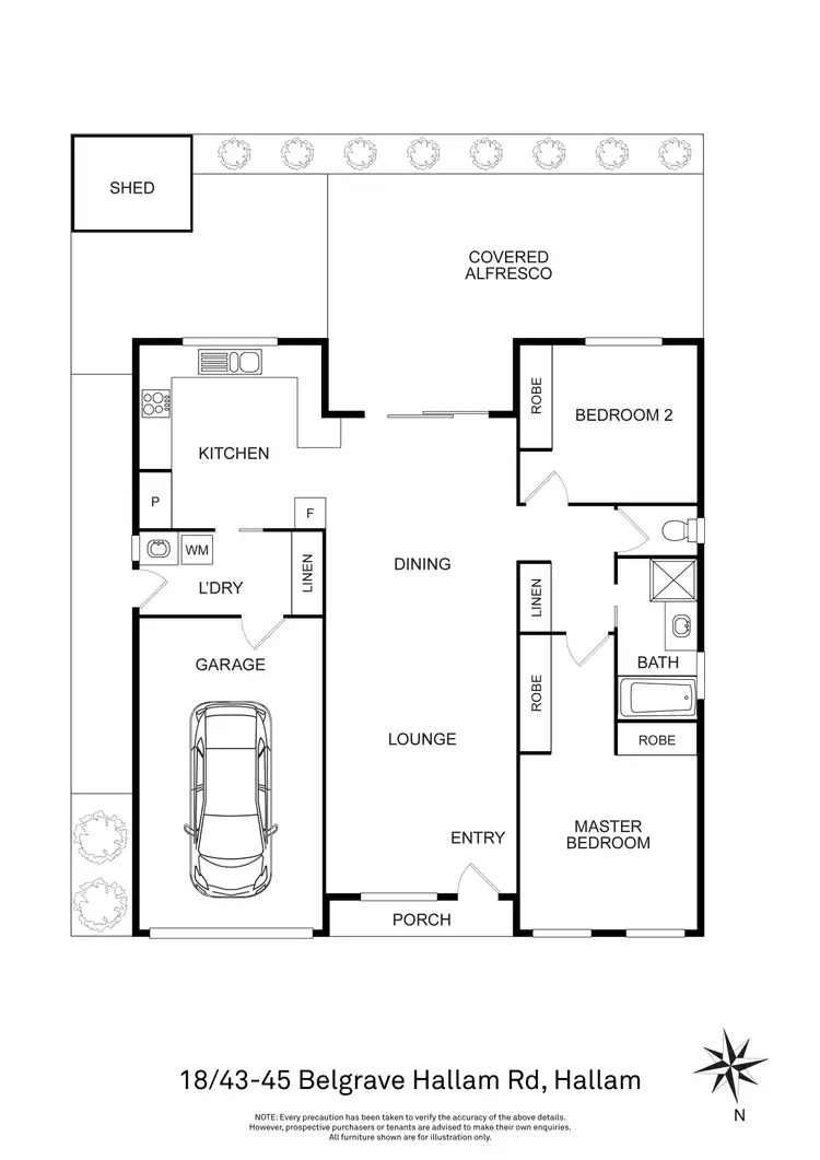 Floorplan of Homely unit listing, 18/43-45 Belgrave-Hallam Road, Hallam VIC 3803