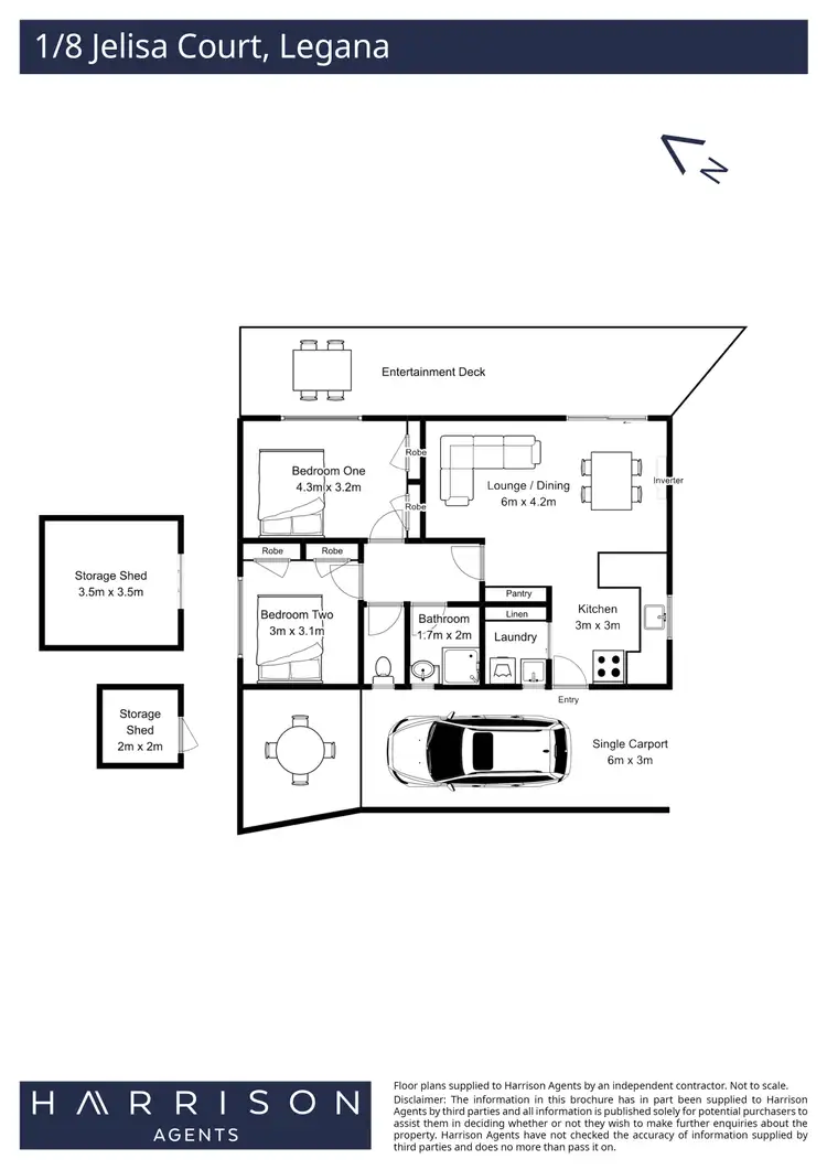 Floorplan of Homely unit listing, 1/8 Jelisa Court, Legana TAS 7277
