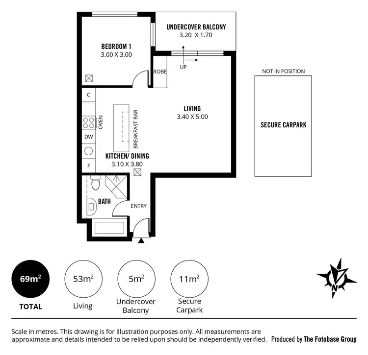 Floorplan of Homely apartment listing, 508/16 Holdfast Promenade, Glenelg SA 5045