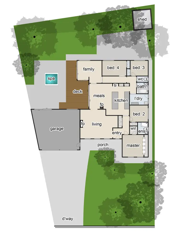 Floorplan of Homely house listing, 10 Moody Place, Endeavour Hills VIC 3802