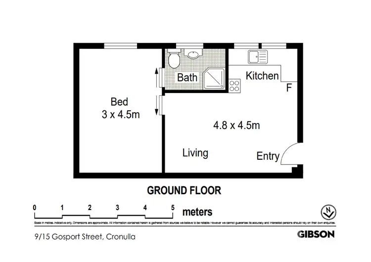 Floorplan of Homely unit listing, 9/15 Gosport Street, Cronulla NSW 2230