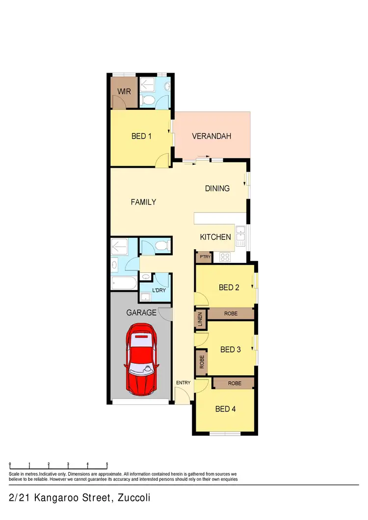 Floorplan of Homely semi-detached listing, 2/21 Kangaroo Street, Zuccoli NT 832