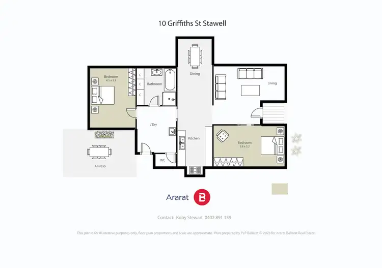 Floorplan of Homely house listing, 10 Griffiths Street, Stawell VIC 3380