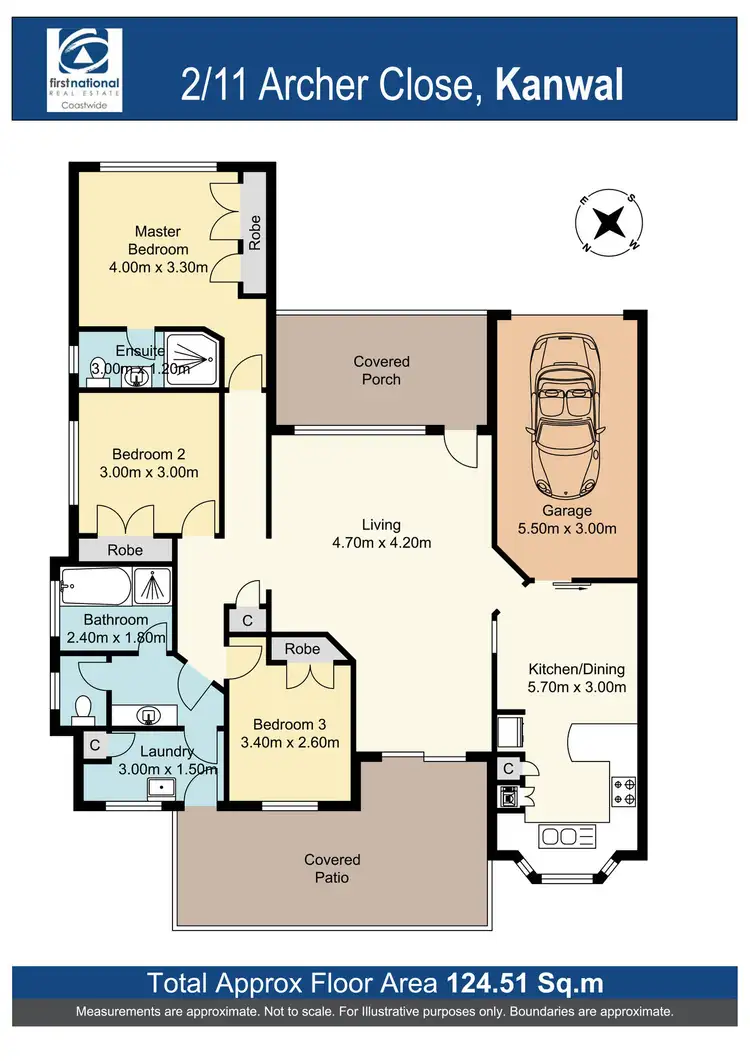 Floorplan of Homely semi-detached listing, 2/11 Archer Close, Kanwal NSW 2259