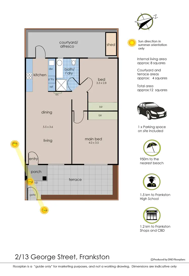 Floorplan of Homely unit listing, 2/13 George Street, Frankston VIC 3199