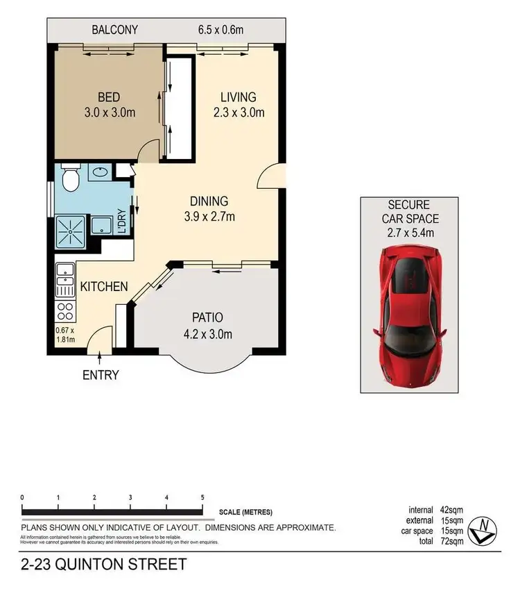 Floorplan of Homely unit listing, 18/23 Quinton Street, Kangaroo Point QLD 4169