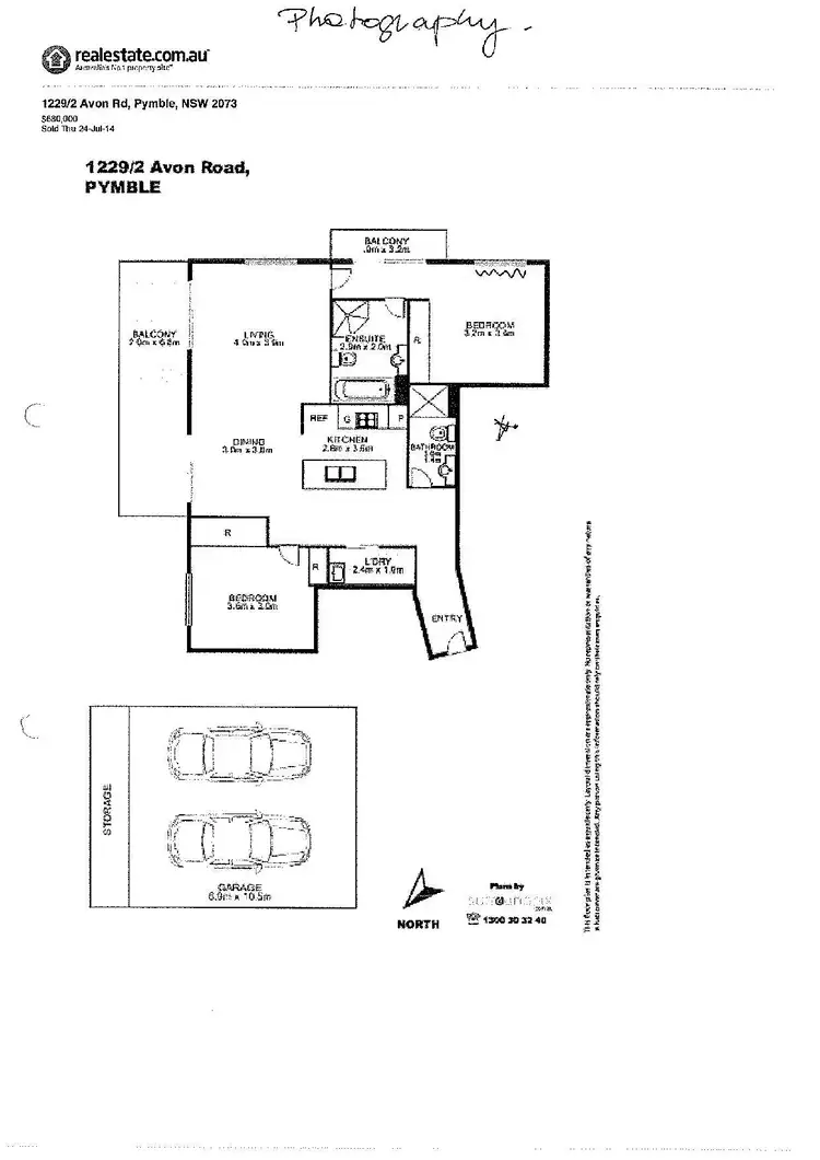 Floorplan of Homely apartment listing, 1229/2 Avon Road, Pymble NSW 2073