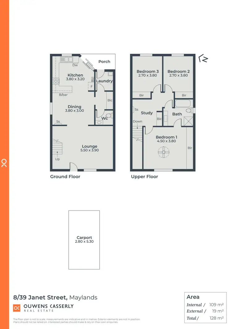 Floorplan of Homely townhouse listing, 8/39 Janet Street, Maylands SA 5069