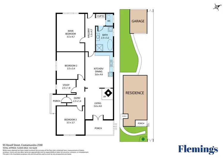 Floorplan of Homely house listing, 95 Hovell Street, Cootamundra NSW 2590