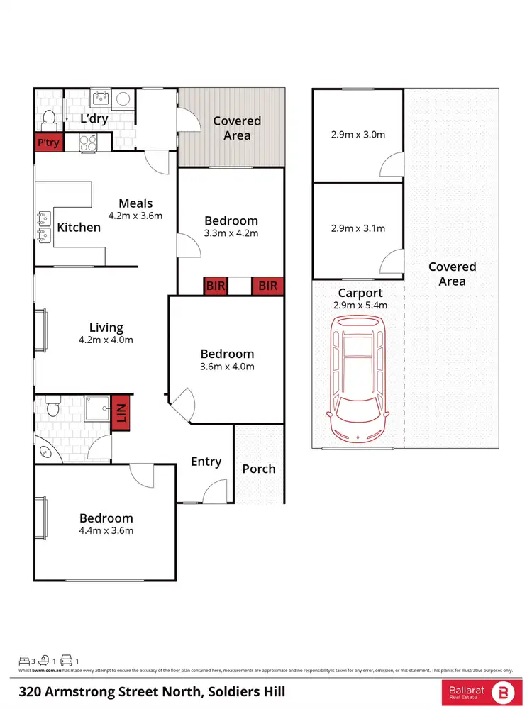Floorplan of Homely house listing, 320 Armstrong Street North, Soldiers Hill VIC 3350